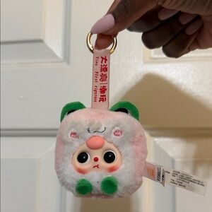 Cute Plush frog 🐸 Keychain - Pink and Green